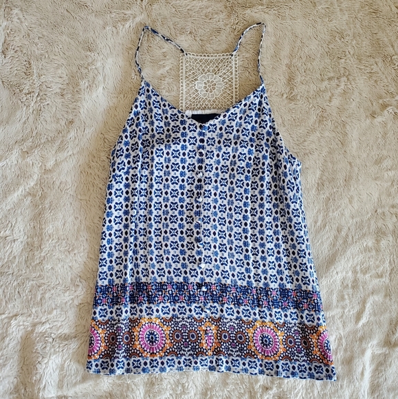 Strappy Blouse / Tank Top with Crochet Detail - Picture 2 of 7